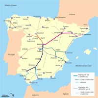 vysokorychlostní tratě Španělsko