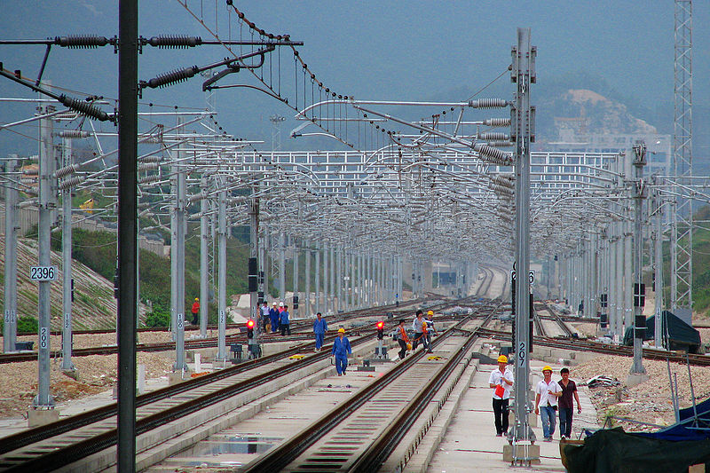 Čína výstavba vysokorychlostní trati