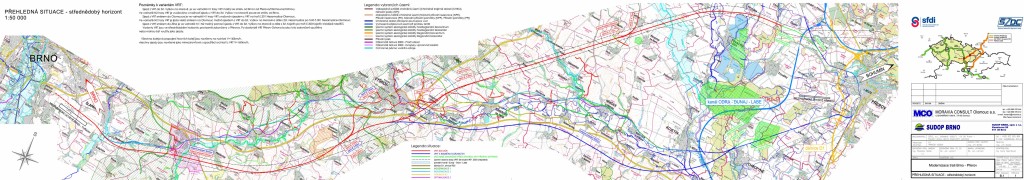 varianty modernizace trati Brno - Přerov